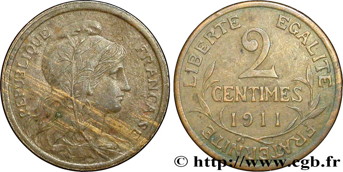 2 centimes Daniel-Dupuis 1911 Paris F.110/14 TTB40 
