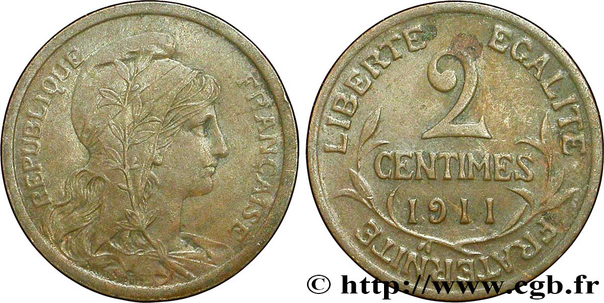 2 centimes Daniel-Dupuis 1911 Paris F.110/14 TB35 