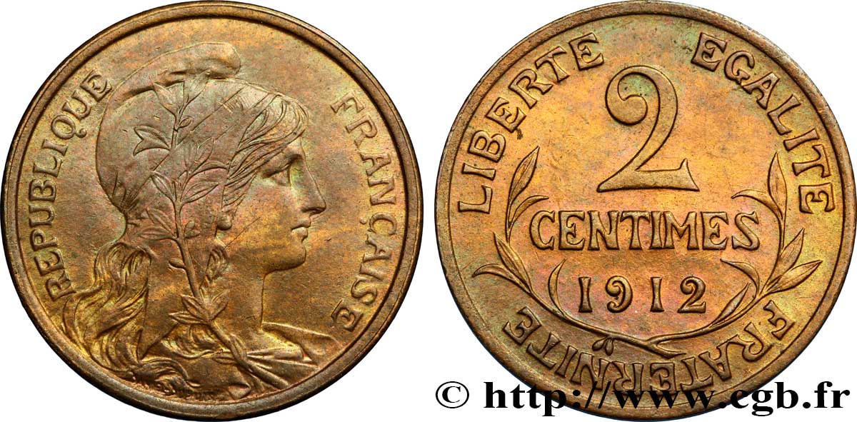 2 centimes Daniel-Dupuis 1912 Paris F.110/15 SUP58 