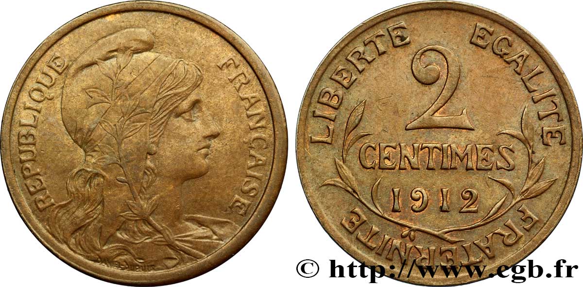 2 centimes Daniel-Dupuis 1912 Paris F.110/15 TTB54 