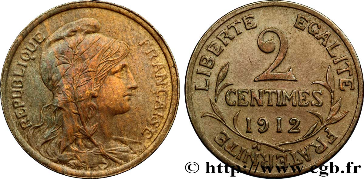 2 centimes Daniel-Dupuis 1912 Paris F.110/15 XF40 