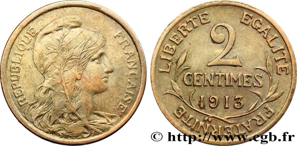 2 centimes Daniel-Dupuis 1913 Paris F.110/16 MBC40 