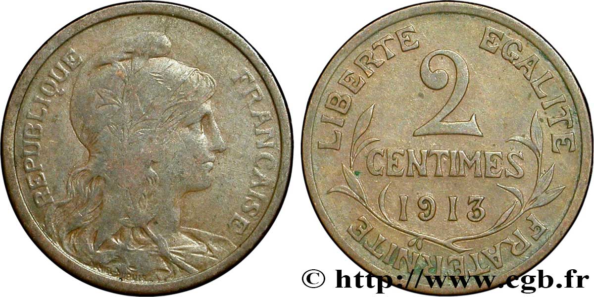 2 centimes Daniel-Dupuis 1913 Paris F.110/16 TB20 