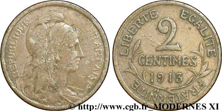 2 centimes Daniel-Dupuis 1913 Paris F.110/16 SGE12 