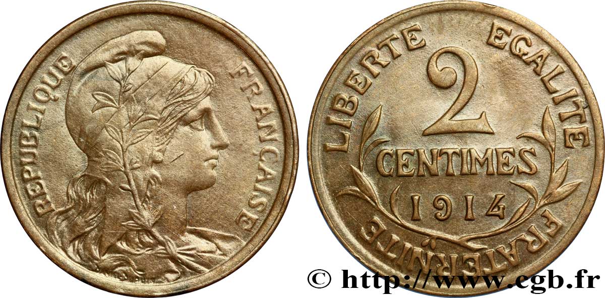 2 centimes Daniel-Dupuis 1914 Paris F.110/17 TTB48 