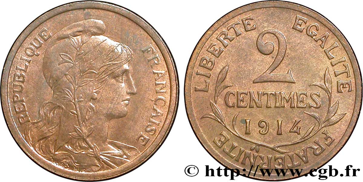 2 centimes Daniel-Dupuis 1914 Paris F.110/17 TTB 