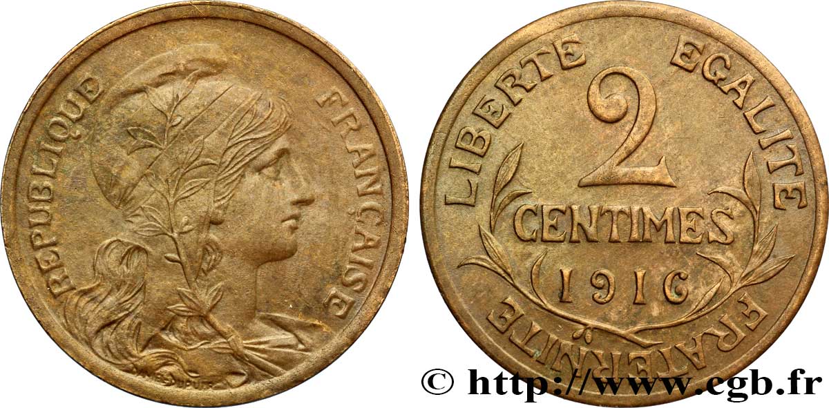 2 centimes Daniel-Dupuis 1916 Paris F.110/18 MBC48 