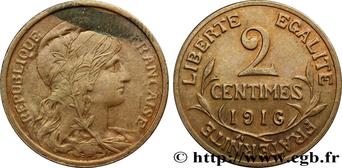2 centimes Daniel-Dupuis 1916 Paris F.110/18 MBC 