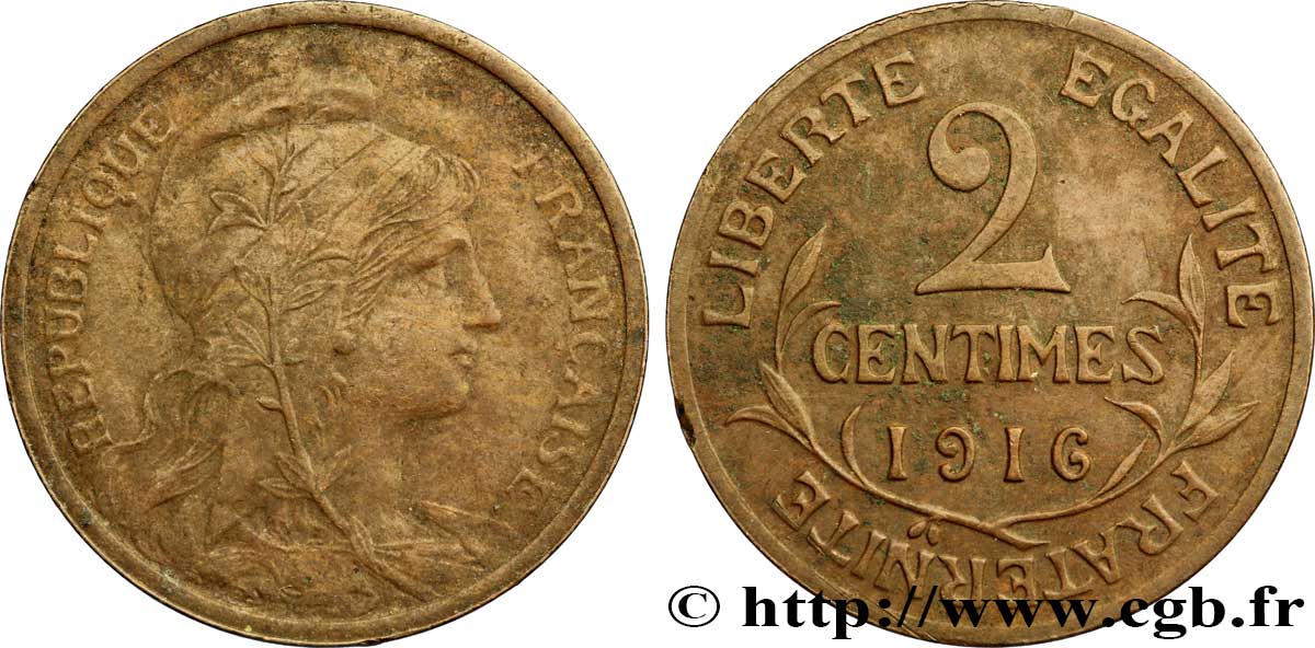 2 centimes Daniel-Dupuis 1916 Paris F.110/18 TB35 