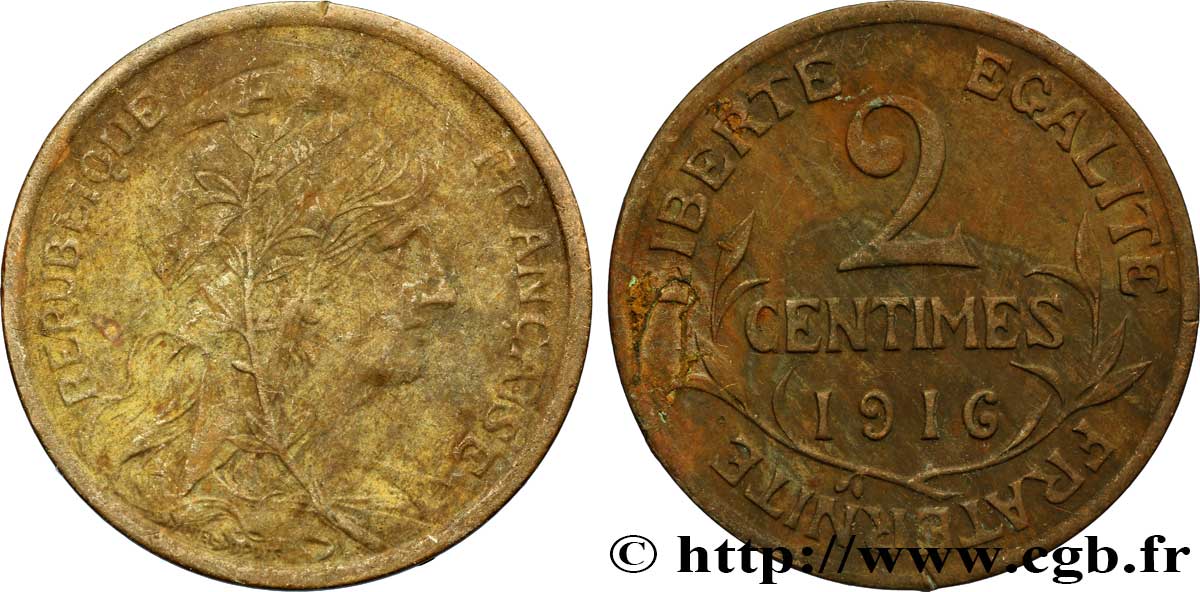 2 centimes Daniel-Dupuis 1916 Paris F.110/18 BC20 