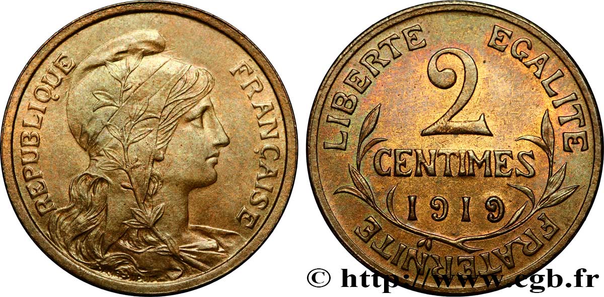 2 centimes Daniel-Dupuis 1919 Paris F.110/19 MS60 