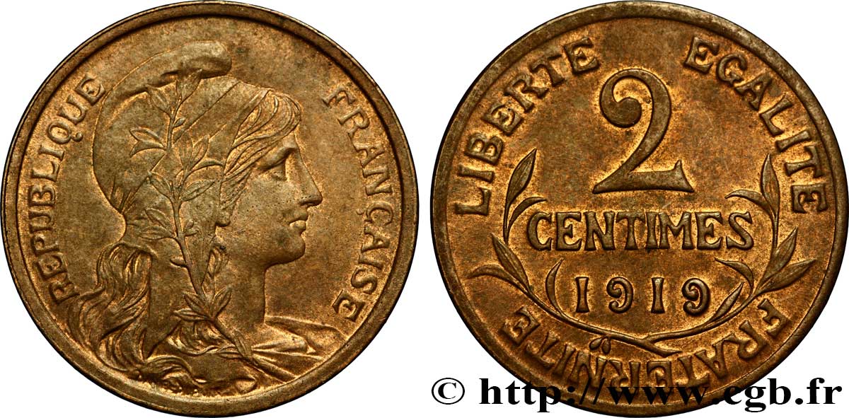 2 centimes Daniel-Dupuis 1919 Paris F.110/19 EBC58 