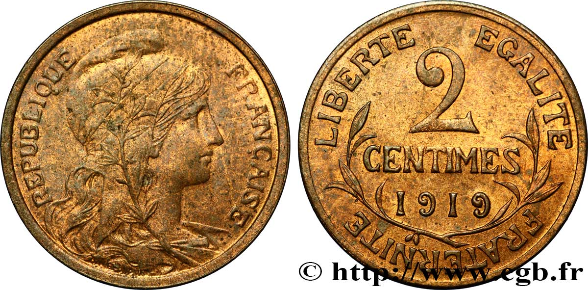 2 centimes Daniel-Dupuis 1919 Paris F.110/19 SPL55 