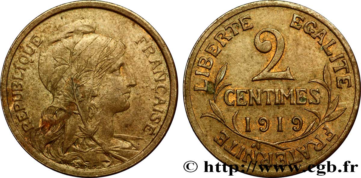 2 centimes Daniel-Dupuis 1919 Paris F.110/19 TTB54 