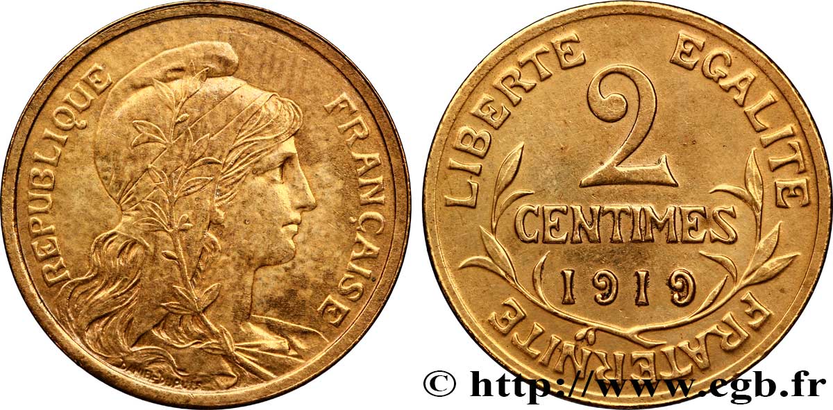 2 centimes Daniel-Dupuis 1919 Paris F.110/19 TTB 