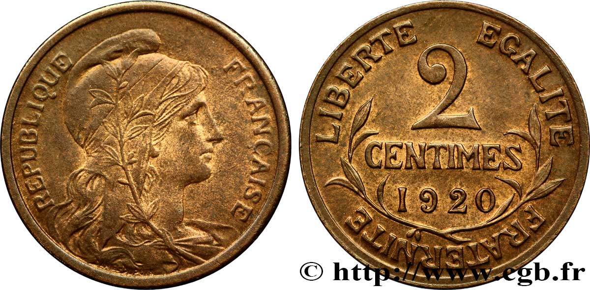 2 centimes Daniel-Dupuis 1920 Paris F.110/20 VZ55 