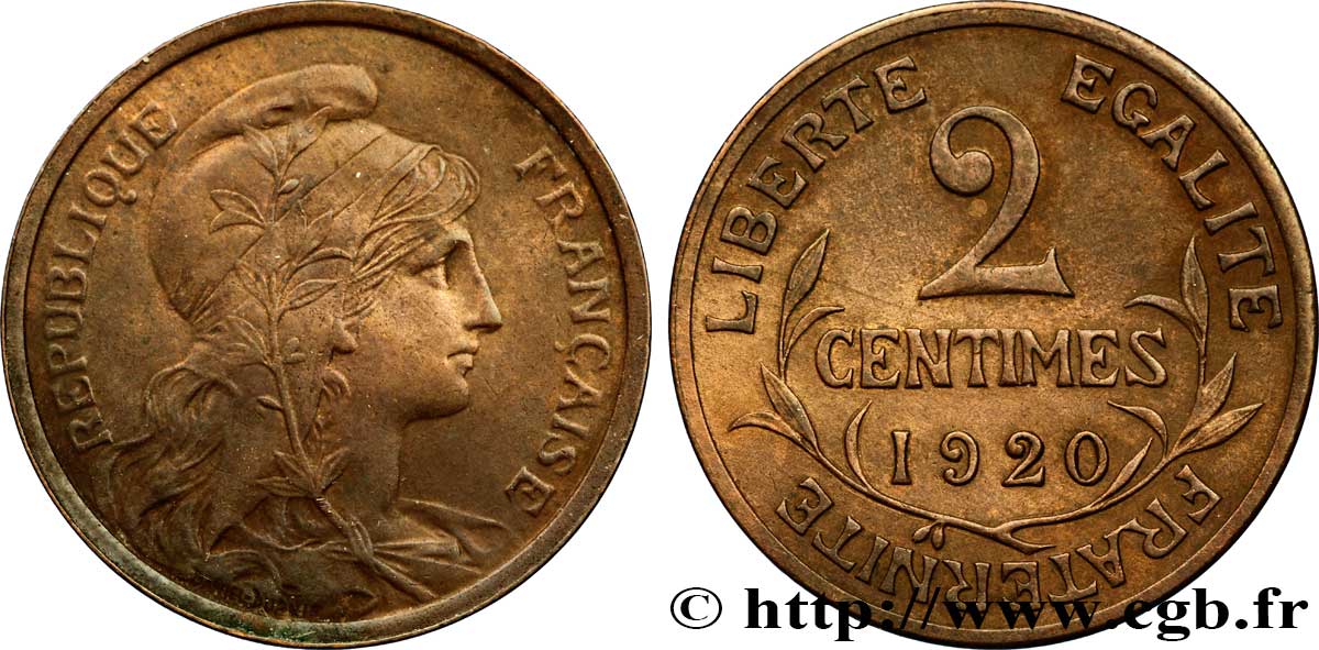 2 centimes Daniel-Dupuis 1920 Paris F.110/20 TTB 