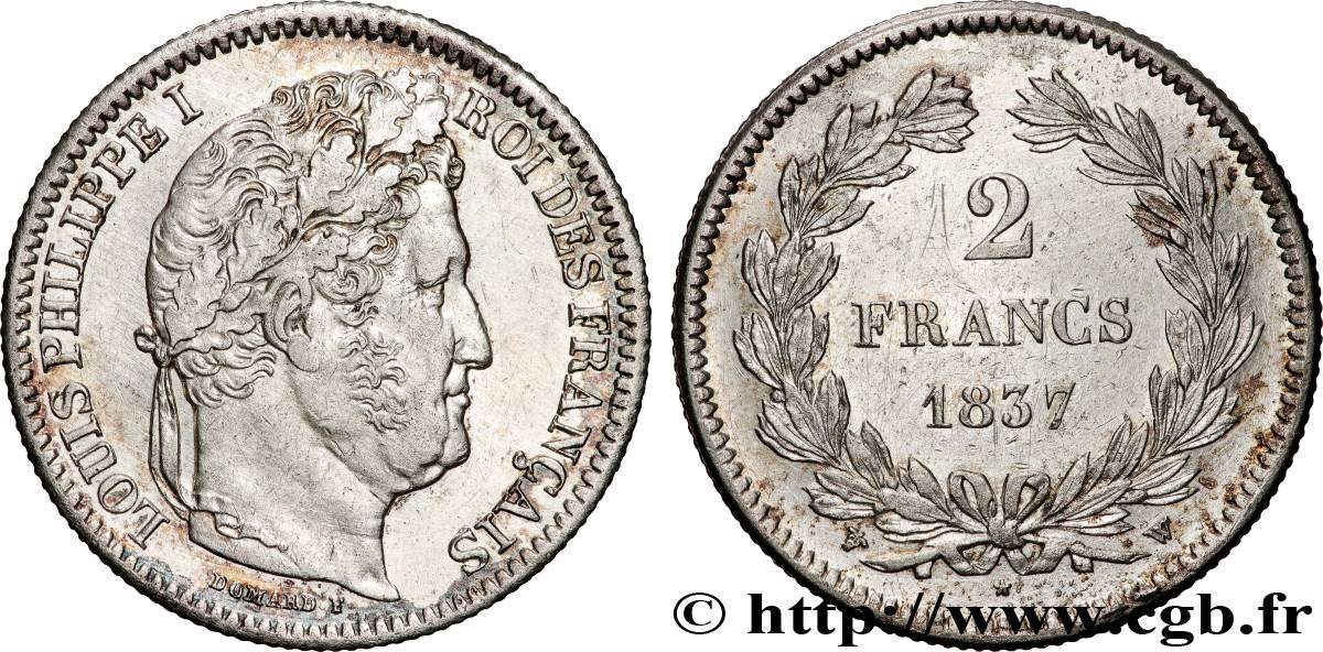 2 francs Louis-Philippe 1837 Lille F.260/64 XF 