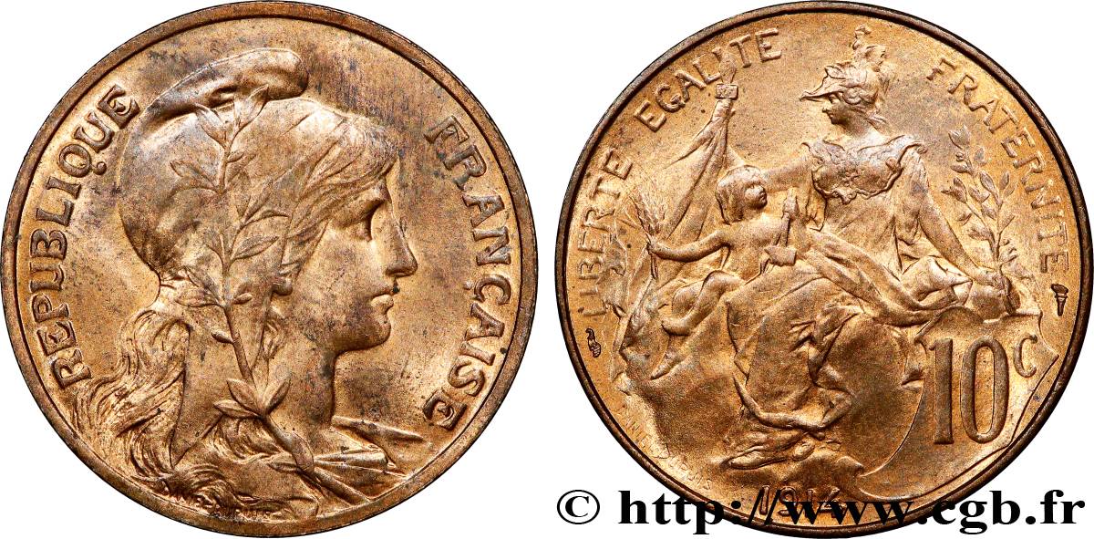 10 centimes Daniel-Dupuis 1914  F.136/23 EBC61 