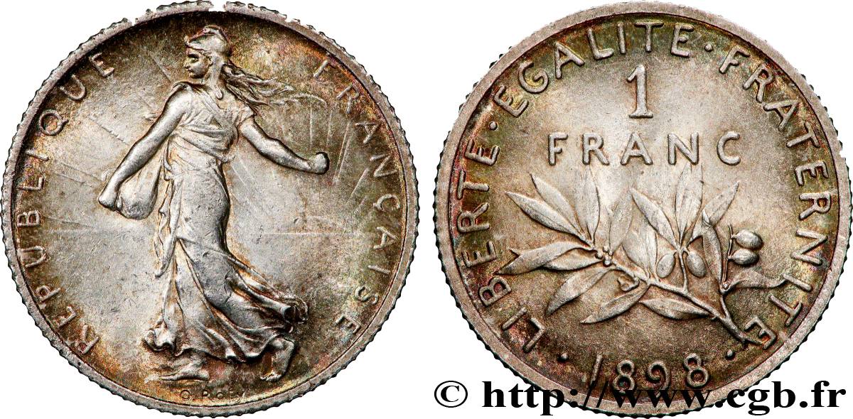 1 franc Semeuse 1898 Paris F.217/1 SPL60 
