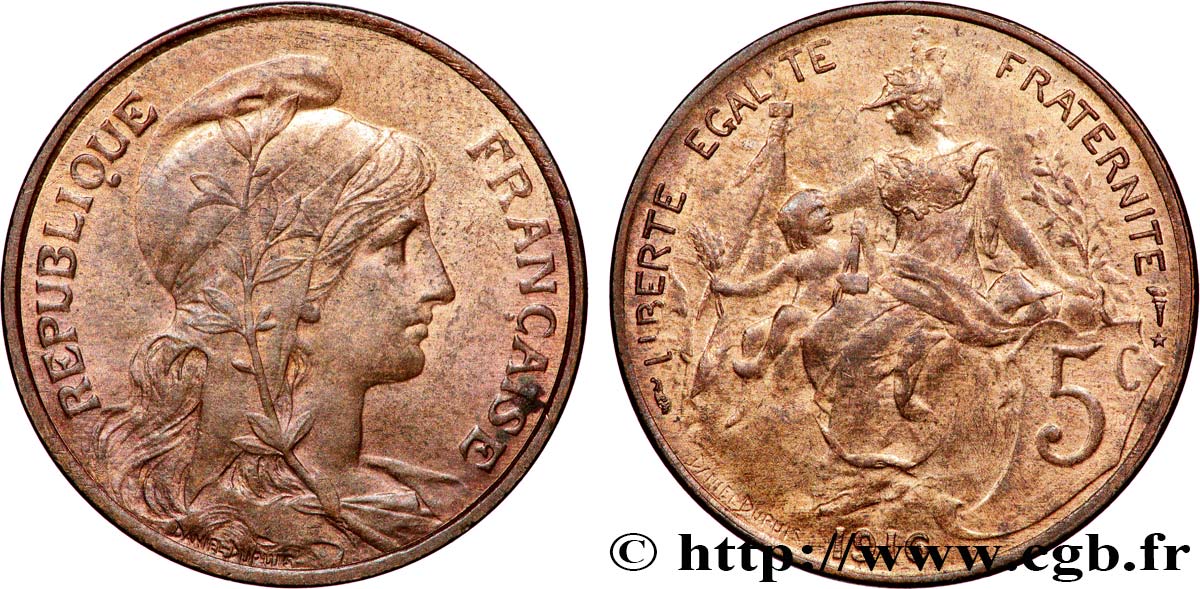 5 centimes Daniel-Dupuis 1916  F.119/29 MS63 