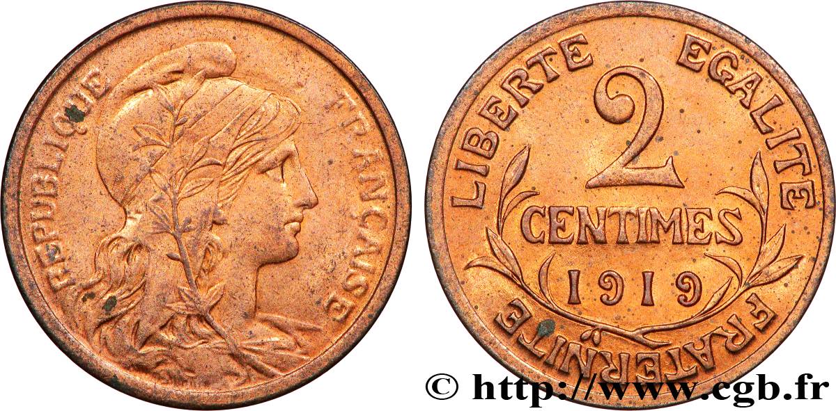 2 centimes Daniel-Dupuis 1919 Paris F.110/19 MS62 