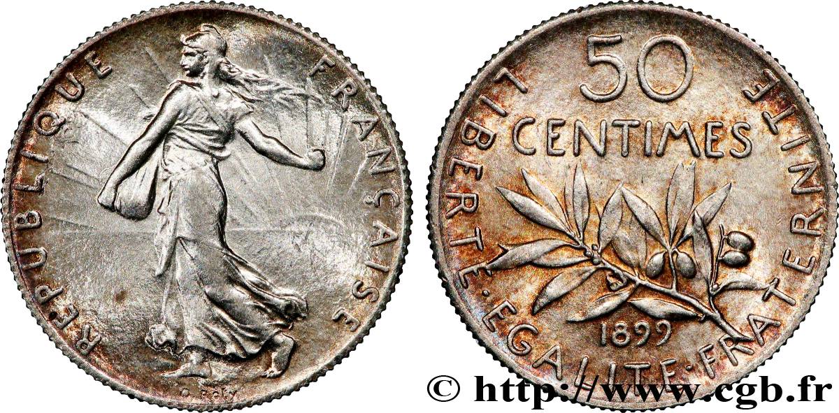 50 centimes Semeuse 1899  F.190/5 MS62 