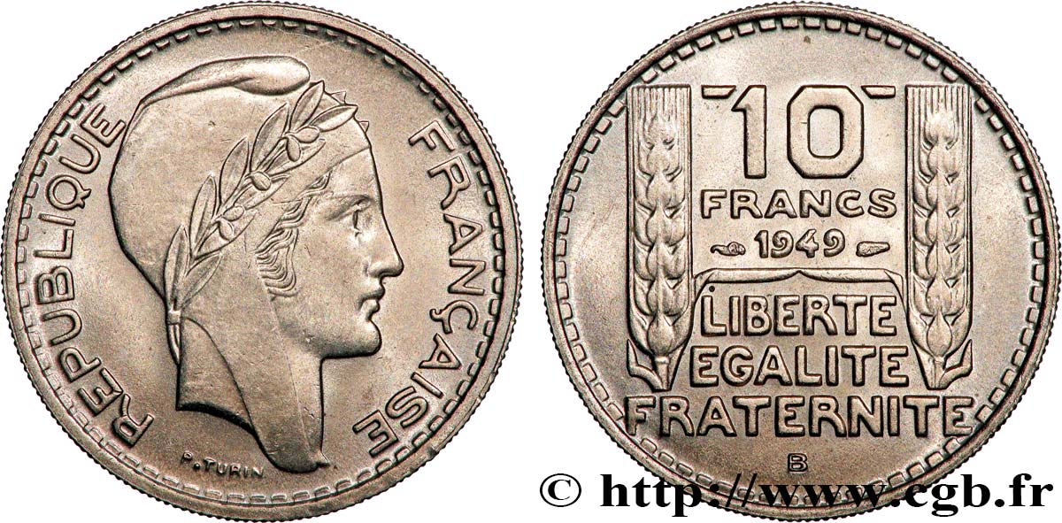 10 francs Turin, petite tête 1949 Beaumont-le-Roger F.362/7 SPL62 