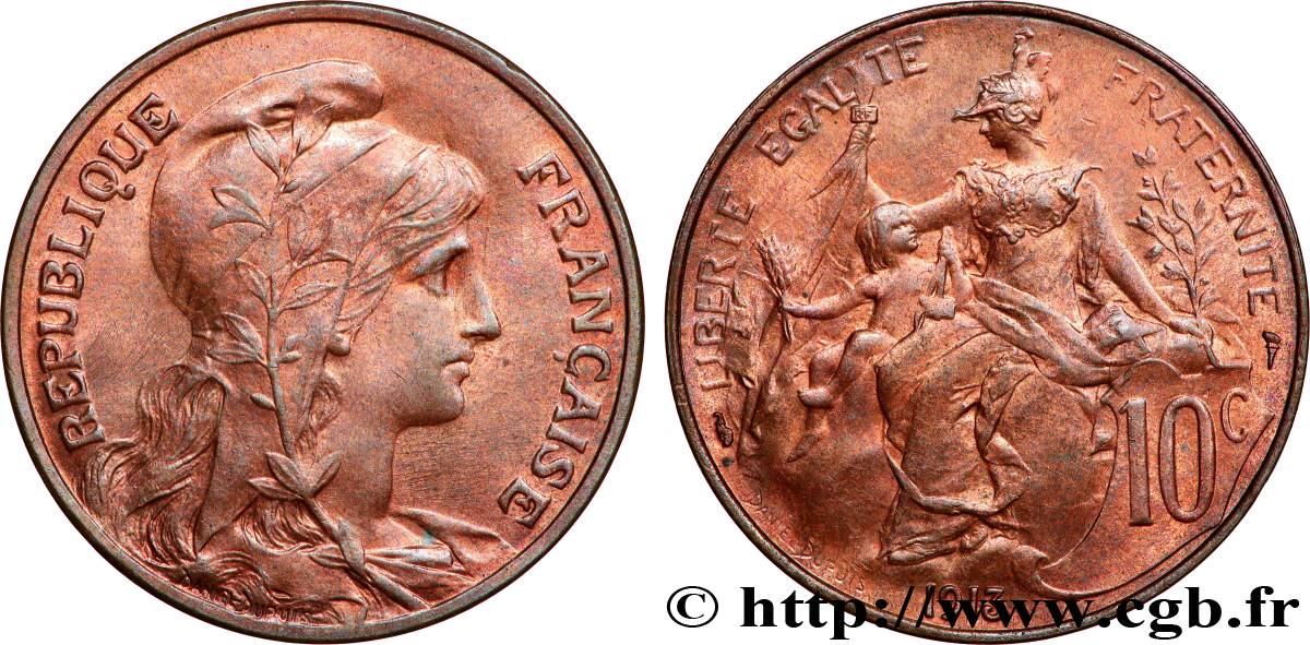 10 centimes Daniel-Dupuis 1913  F.136/22 SPL64 