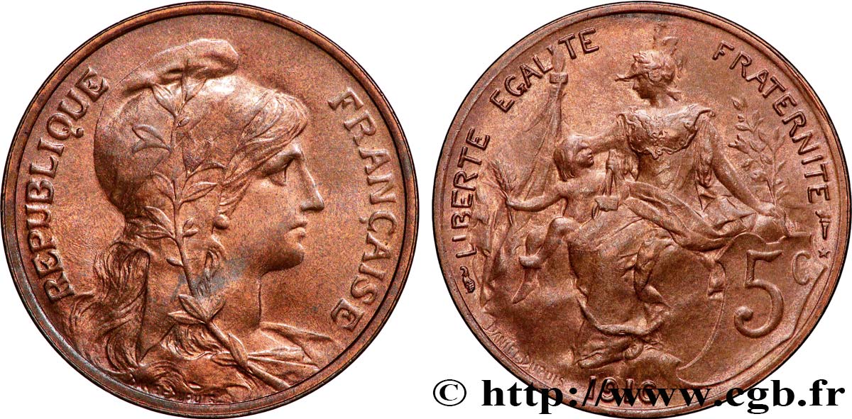 5 centimes Daniel-Dupuis 1916  F.119/29 MS65 