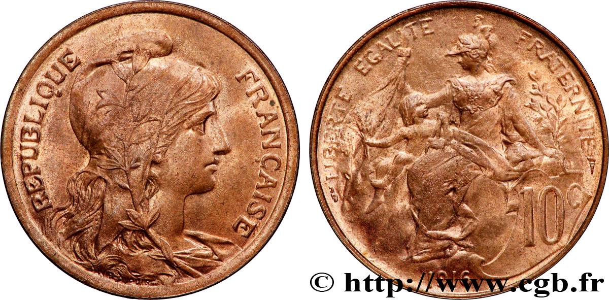 10 centimes Daniel-Dupuis 1916  F.136/26 SPL63 