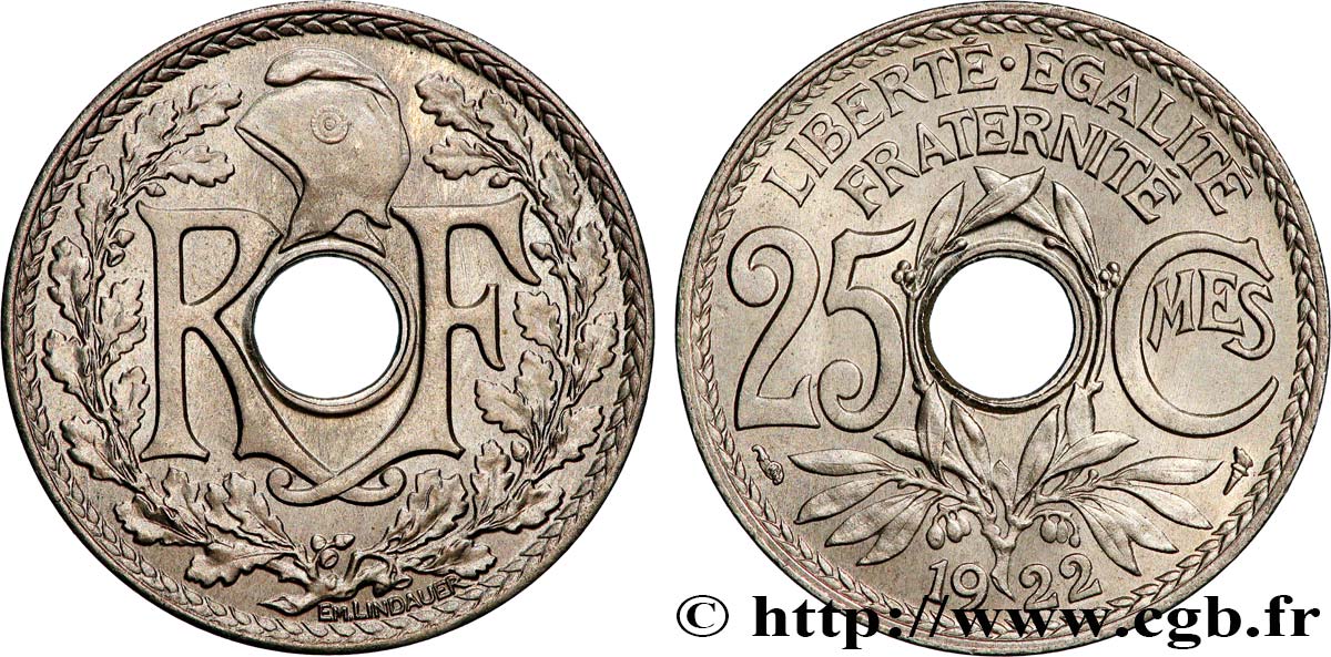 25 centimes Lindauer 1922  F.171/6 FDC65 