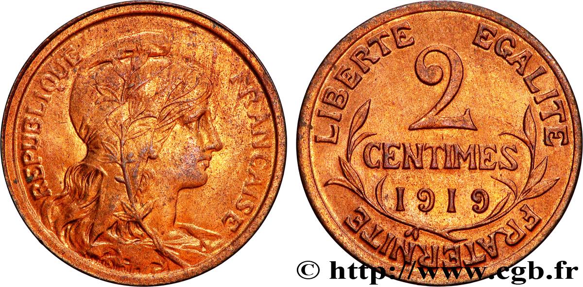 2 centimes Daniel-Dupuis 1919 Paris F.110/19 SPL63 