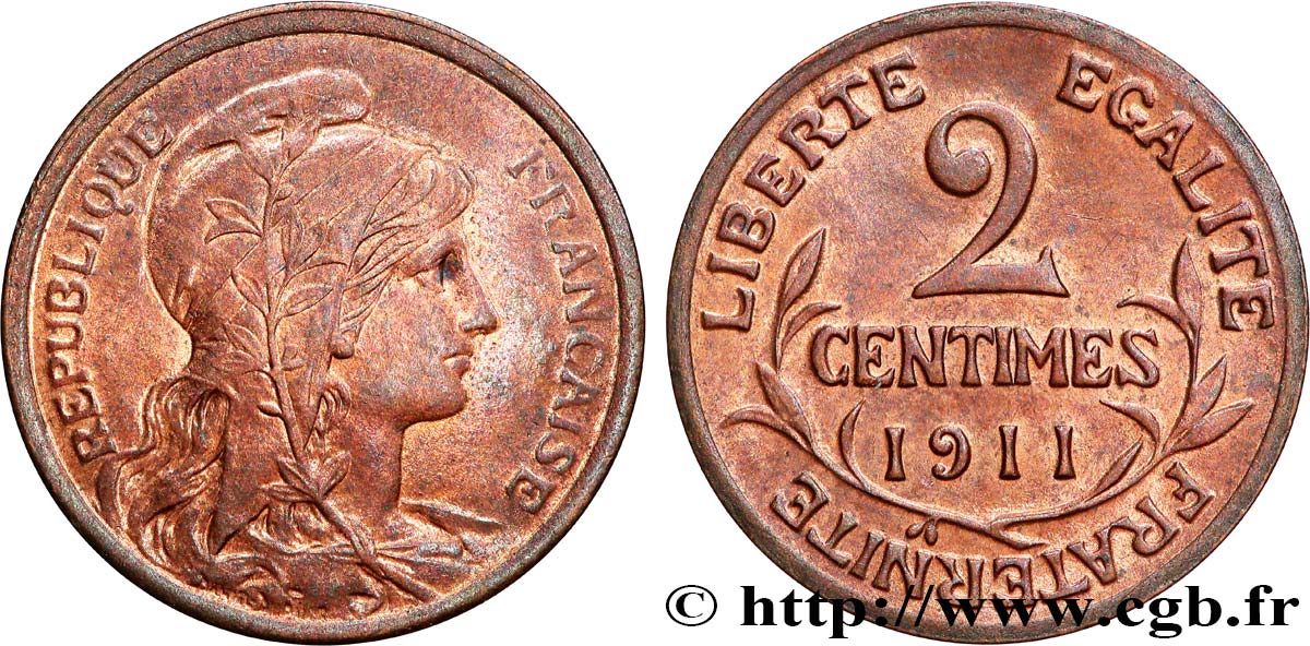 2 centimes Daniel-Dupuis 1911 Paris F.110/14 SUP62 