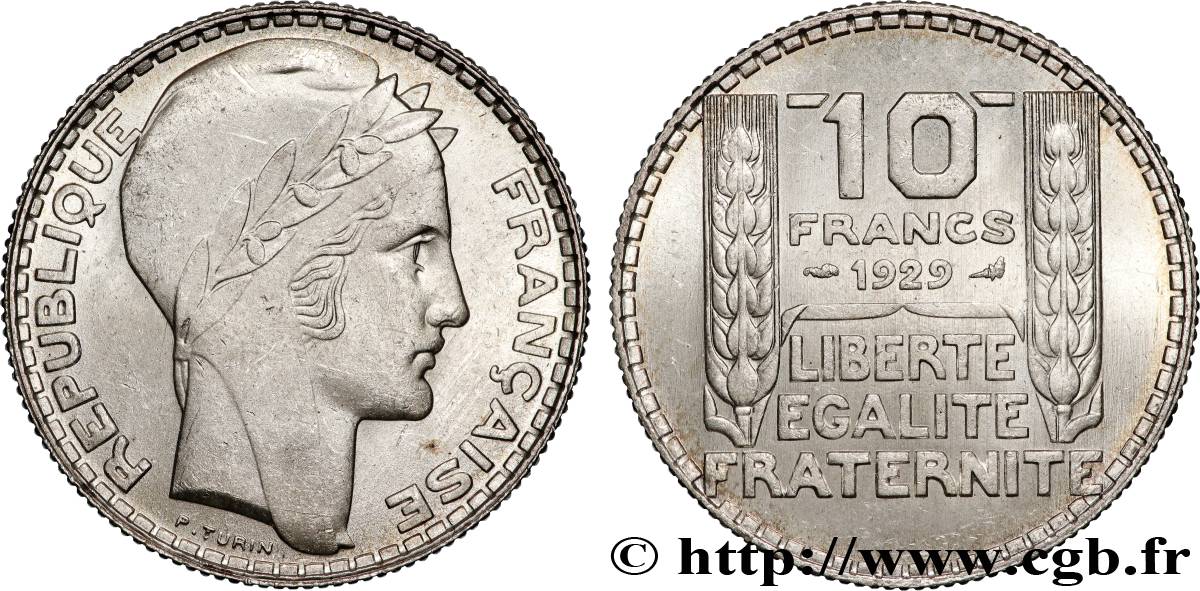 10 francs Turin 1929  F.360/2 SPL63 