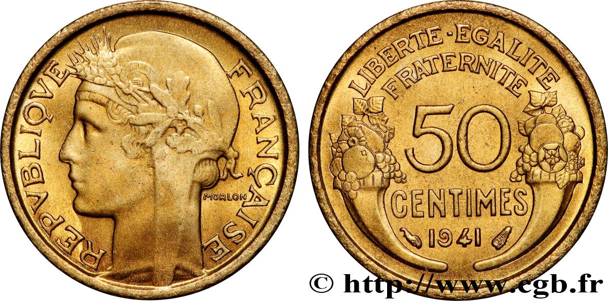 50 centimes Morlon 1941  F.192/18 MS64 