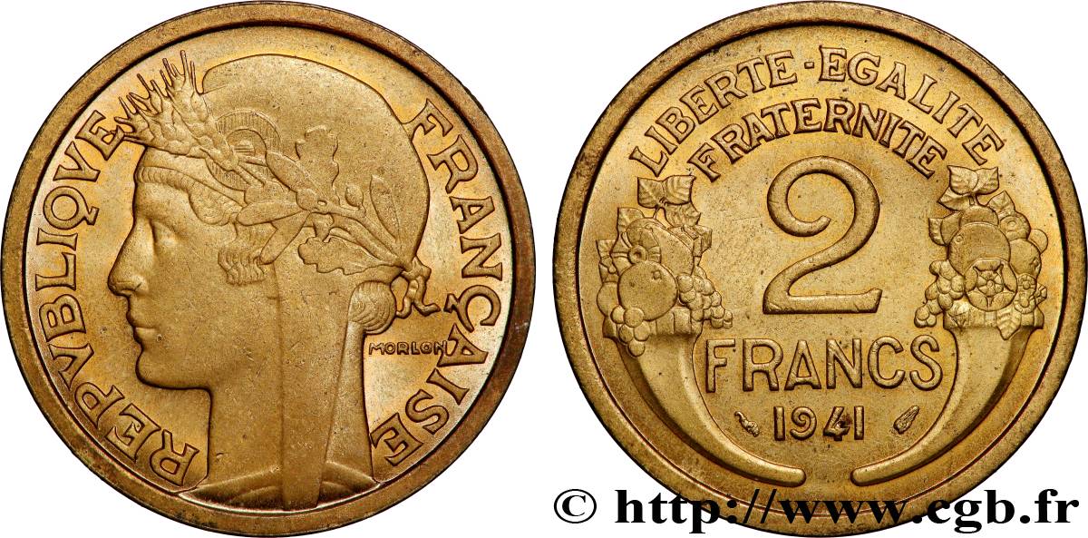 2 francs Morlon 1941  F.268/14 MS63 