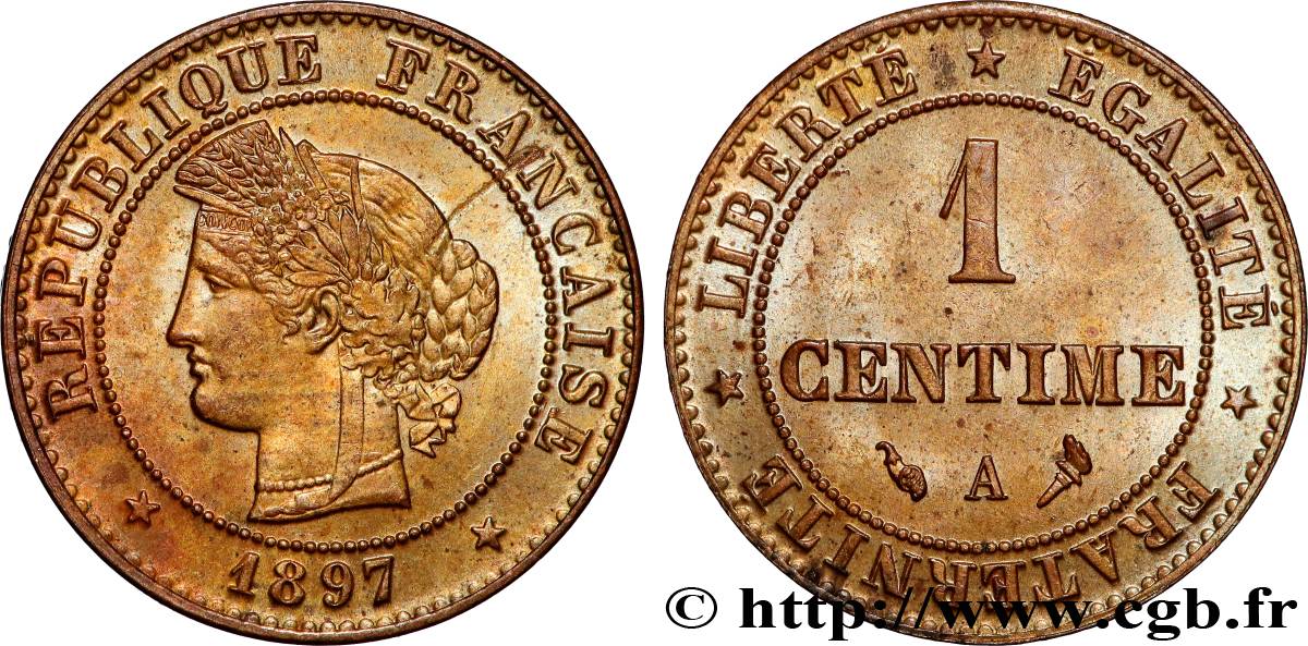 1 centime Cérès 1897 Paris F.104/24 SUP60 