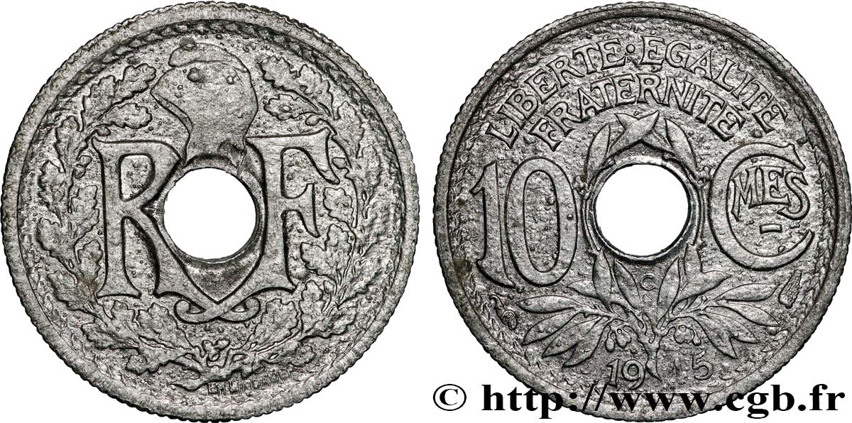 10 centimes Lindauer, petit module 1945 Castelsarrasin F.143/4 SUP+ 