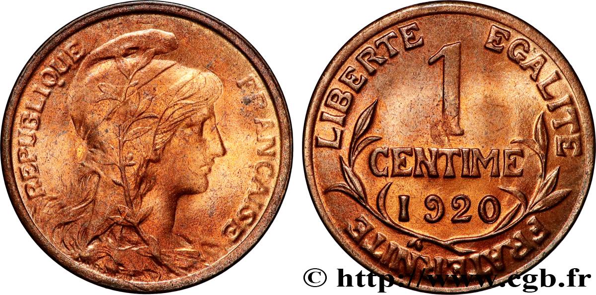 1 centime Daniel-Dupuis 1920  F.105/19 FDC65 