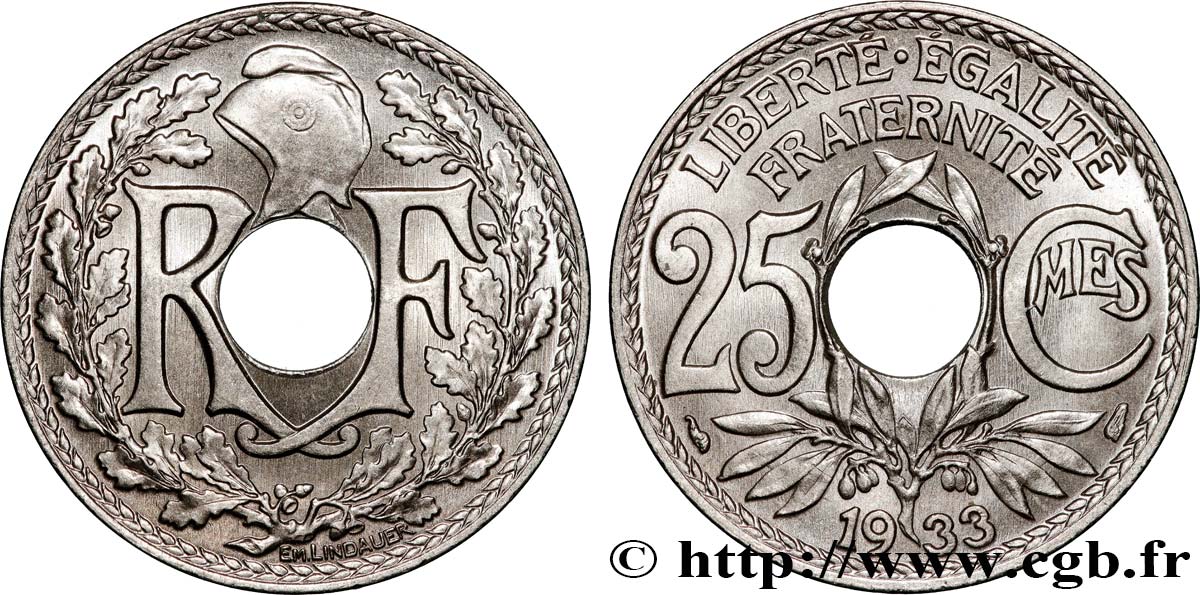 25 centimes Lindauer 1933  F.171/17 FDC66 