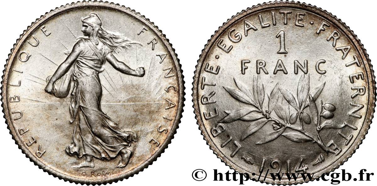 1 franc Semeuse 1914 Paris F.217/19 fST63 
