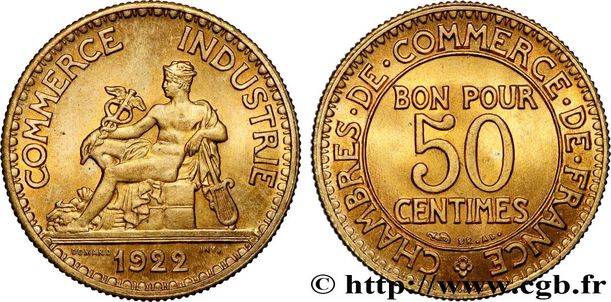 50 centimes Chambres de Commerce 1922 Paris F.191/4 ST65 