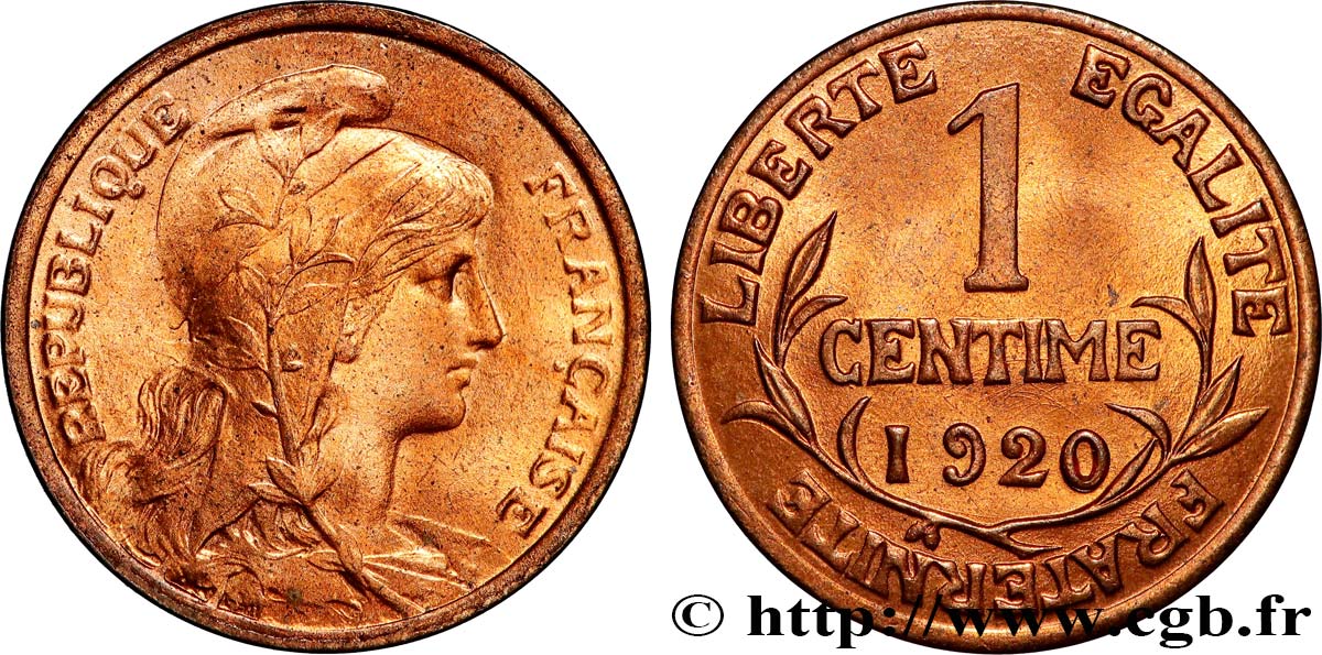 1 centime Daniel-Dupuis 1920  F.105/19 ST65 
