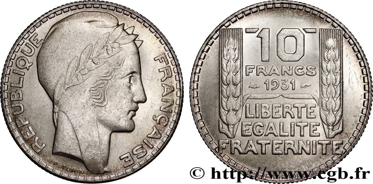 10 francs Turin 1931  F.360/4 fST63 