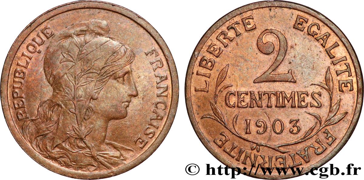 2 centimes Daniel-Dupuis 1903 Paris F.110/8 MS60 