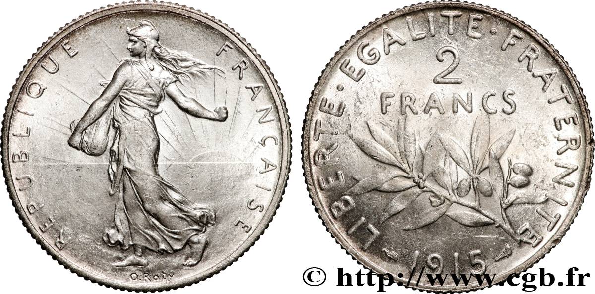 2 francs Semeuse 1915  F.266/17 MS63 