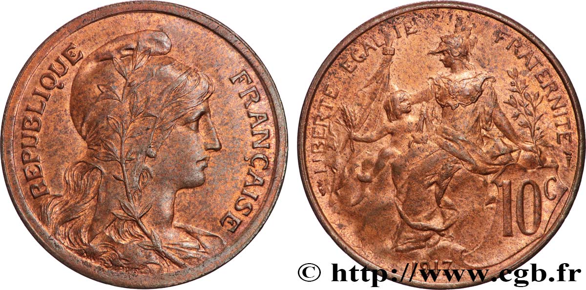 10 centimes Daniel-Dupuis 1917  F.136/28 MS63 