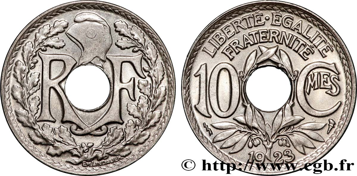 10 centimes Lindauer 1923 Poissy F.138/9 MS64 