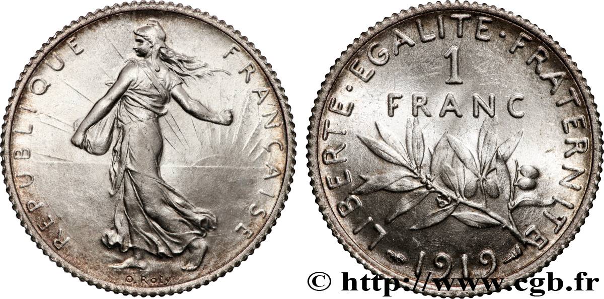 1 franc Semeuse 1919 Paris F.217/25 FDC65 